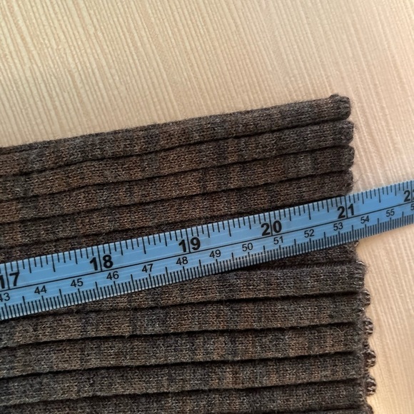 Sandro Sweater - Women's 2 Gray EUC - Grey Zip Turtleneck Ribbed Knit Patchwork - Picture 7 of 11